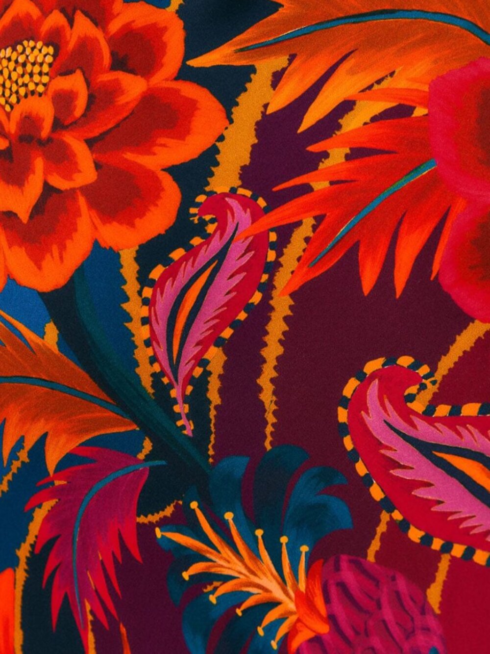 FARM Rio Vintage Wave Multicolor Lenzing™ Ecovero™ Viscose Maxi Dress Sz Small - Picture 5 of 5